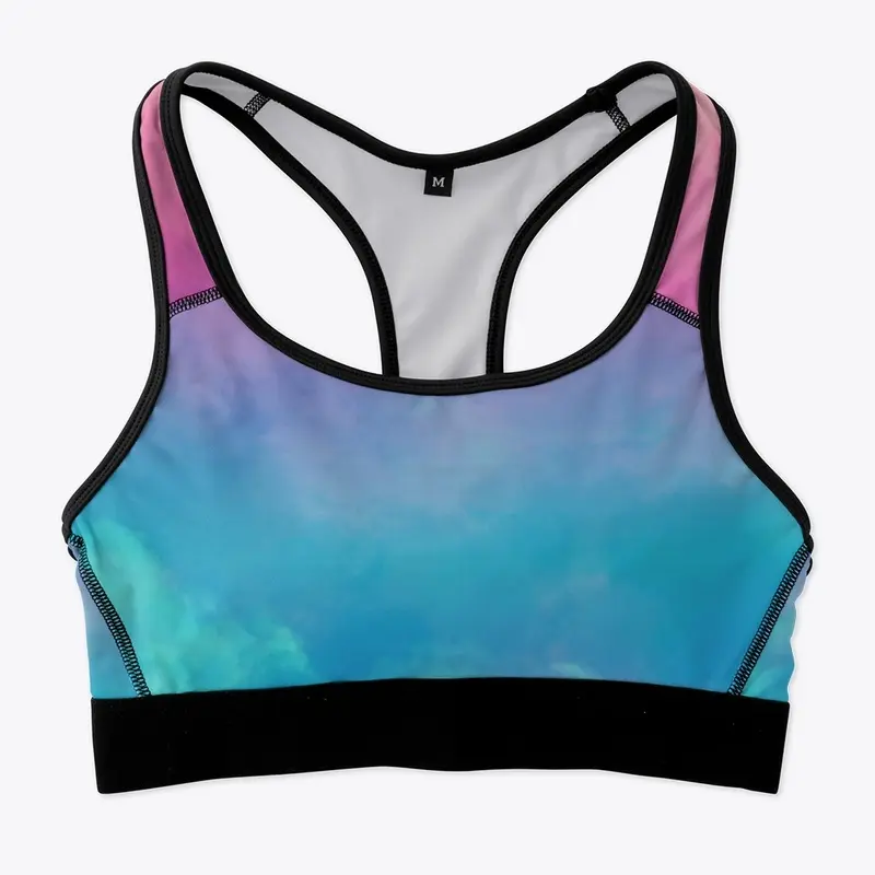 watercolor sport bra