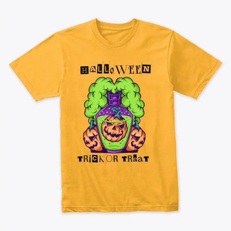 TRICK OR TREAT| PUMPKIN GREEN GASS TEES