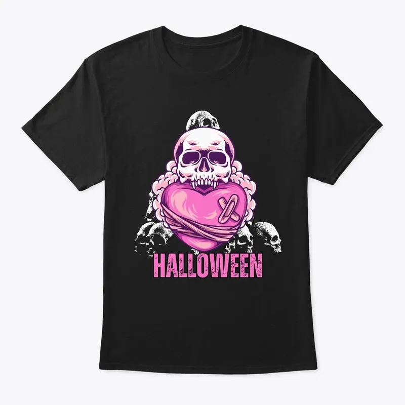 skull heart| skulls tower|Halloween tees