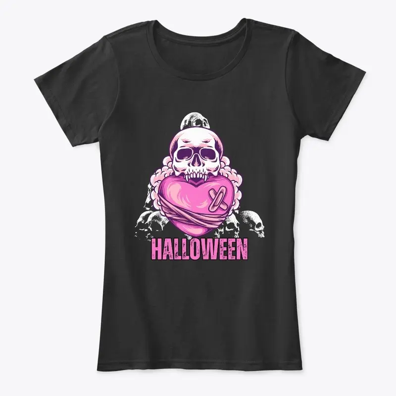 skull heart| skulls tower|Halloween tees