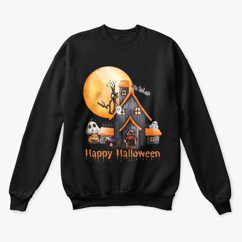 Halloween| witch & haunted house tees