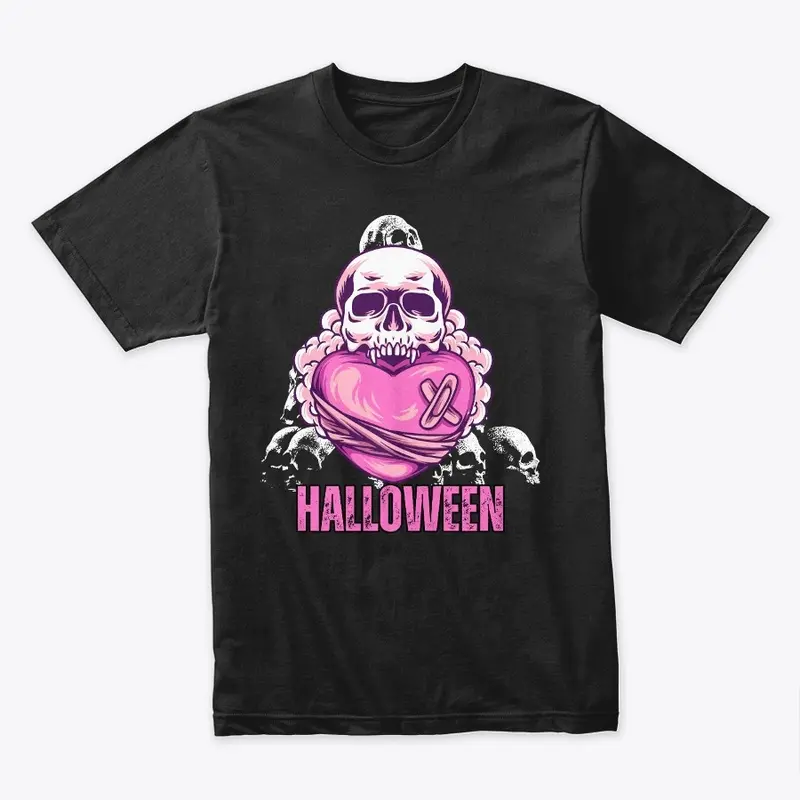 skull heart| skulls tower|Halloween tees